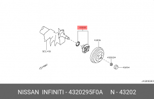Подшипник ступицы колеса со ступицей (комплект) 43202-95F0A NISSAN