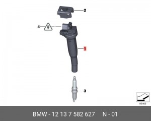 Катушка зажигания 12 13 7 582 627 BMW