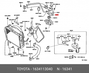 Прокладка термостата системы охлаждения 16341-13040 DAIHATSU