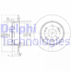 Тормозной диск BG3979 DELPHI