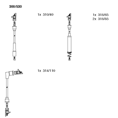 Ккомплект проводов зажигания 300530 BREMI