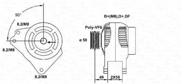 Генератор 943355052010 MAGNETI MARELLI