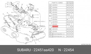 Провода высоковольтные системы зажигания (комплект) 22451AA420 SUBARU