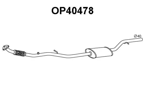 Предглушитель выхлопных газов OP40478 VENEPORTE