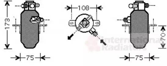 Осушитель, кондиционер 3000D374 VAN WEZEL