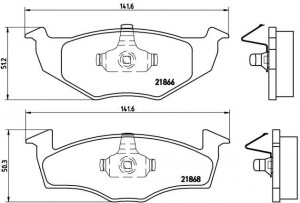 Комплект тормозных колодок, диско P85025 BREMBO