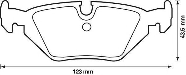 Комплект тормозных колодок, диско 571527B BENDIX JURID