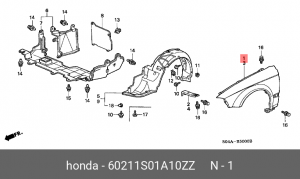 Крыло 60211S01A10ZZ HONDA