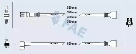 Ккомплект проводов зажигания 83220 FAE