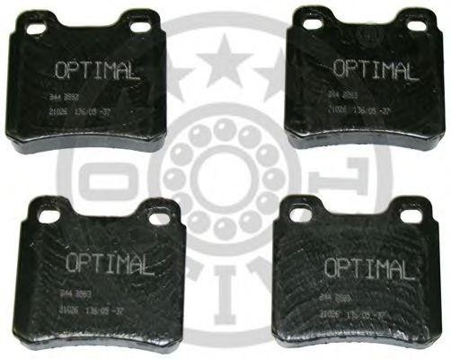Комплект тормозных колодок, диско 9583 OPTIMAL