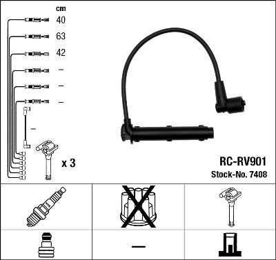 Ккомплект проводов зажигания 7408 NGK NTK