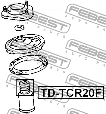 Отбойник с пыльником амортизатора подвески (комплект) TD-TCR20F FEBEST