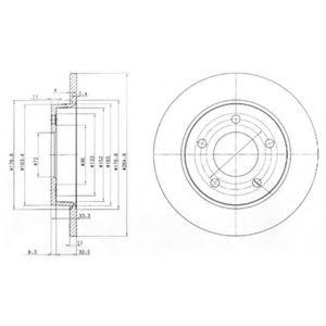 Тормозной диск BG4025 DELPHI