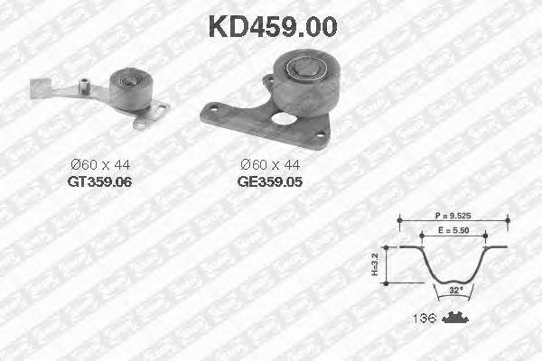 Комплект ремня ГРМ KD459.00 NTN SNR