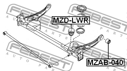 Отбойник амортизатора подвески MZD-LWR FEBEST