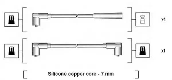 Ккомплект проводов зажигания 941155080745 MAGNETI MARELLI