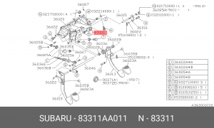 Выключатель фонаря сигнала торможения 83311AA011 SUBARU