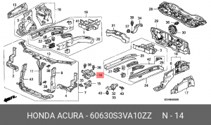 Полка под аккумулятор 60630S3VA10ZZ HONDA