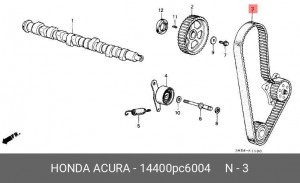 Ремень ГРМ 14400PC6004 HONDA