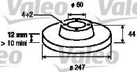 Тормозной диск 186784 VALEO PHC