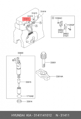 Трубка топливная 3141141012 HYUNDAI KIA