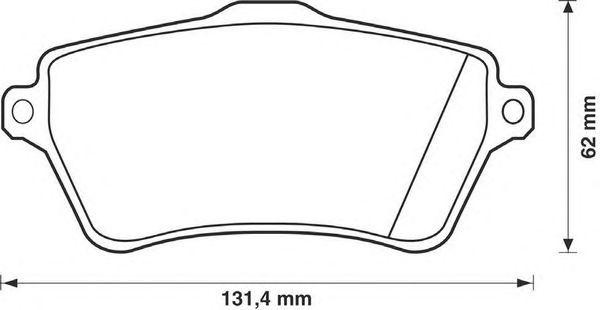 Комплект тормозных колодок, диско 573102B BENDIX JURID