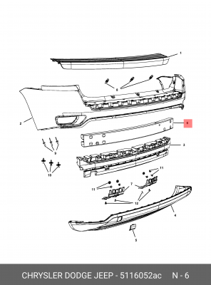 Деталь 5116 052AC CHRYSLER