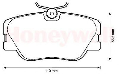 Комплект тормозных колодок, диско 571560B BENDIX JURID