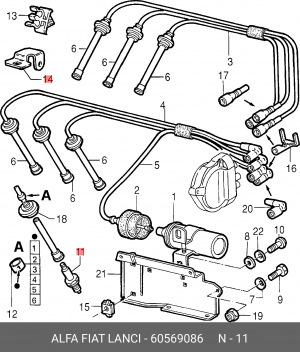 Свеча зажигания 60569086 ALFA FIAT LANCIA