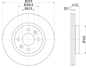 Тормозной диск MDC811 MINTEX