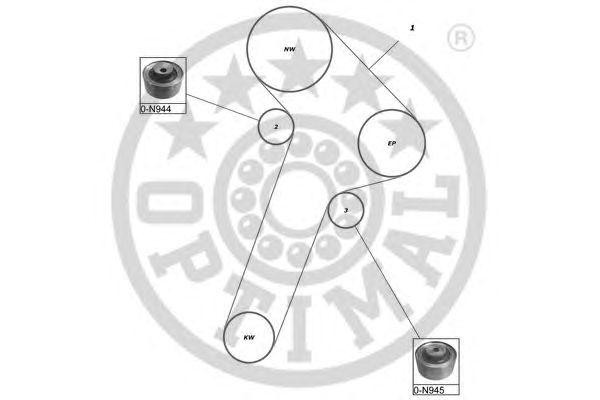 Комплект ремня ГРМ SK-1034 OPTIMAL