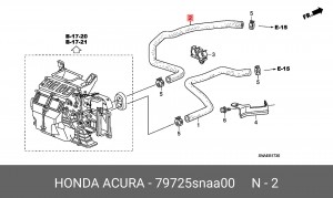 Патрубок 79725SNAA00 HONDA
