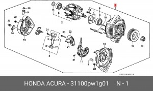 Генератор 31100PW1G01 HONDA
