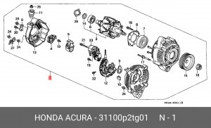 Генератор 31100P2TG01 HONDA