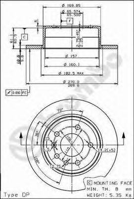 Тормозной диск 08.4927.10 BREMBO