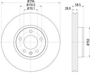 Тормозной диск MDC865 MINTEX