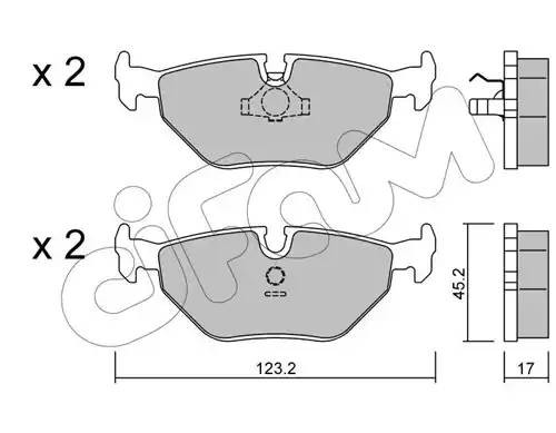 Комплект тормозных колодок, диско 822-125-0 CIFAM