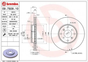 Тормозной диск 09.7928.10 BREMBO