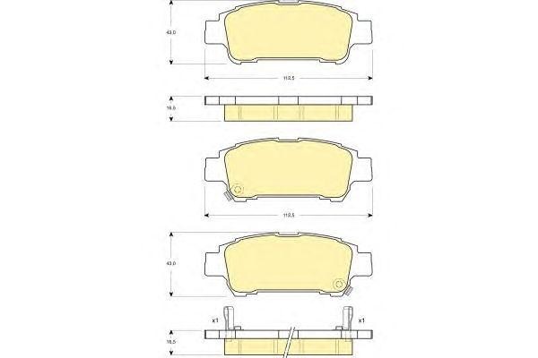 Комплект тормозных колодок, диско 6132499 GIRLING