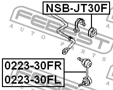 Втулка стабилизатора NSB-JT30F FEBEST