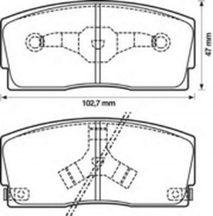 Комплект тормозных колодок, диско 572164B BENDIX JURID