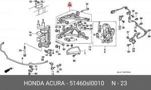 Рычаг независимой подвески колеса, подвеска колеса 51460SL0010 HONDA