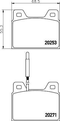 Комплект тормозных колодок, диско 2025301 TEXTAR