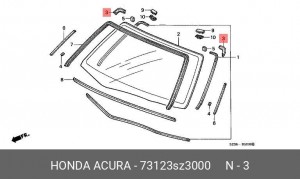 Деталь 73123SZ3000 HONDA