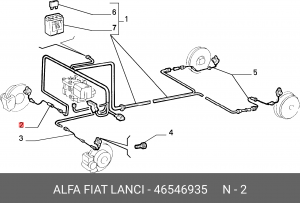 Датчик, частота вращения колеса 46546935 ALFA FIAT LANCIA