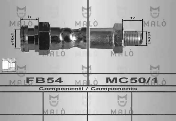 Тормозной шланг 80352 MALO