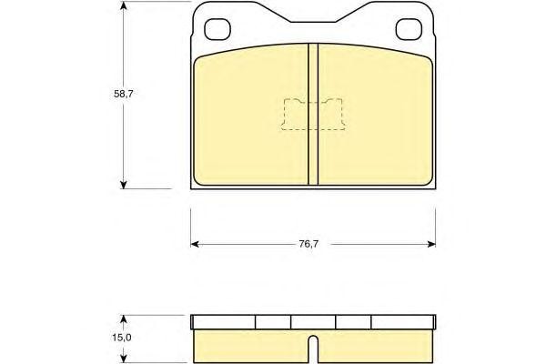 Комплект тормозных колодок, диско 6101592 GIRLING