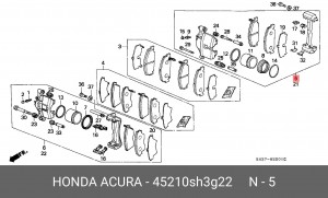 Тормозной суппорт 45210SH3G22 HONDA