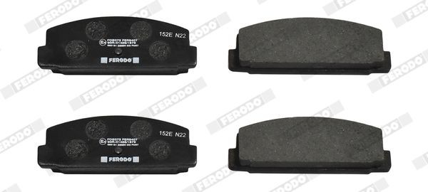 Комплект тормозных колодок, диско FDB372 FERODO