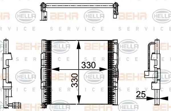 Конденсатор, кондиционер 8FC 351 037-071 HELLA